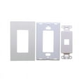 thumbnail image 2 of 10X White 1-Gang Screwles Decora Wall Plate Cover w/ 1-Port Keystone Jack Insert, 2 of 3