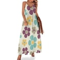 thumbnail image 1 of Vestido sin mangas con estampado de flores retro 866, vestidos de fiesta elegantes para mujer , vestidos casuales, vestidos de novia para fiestas, 1 of 7