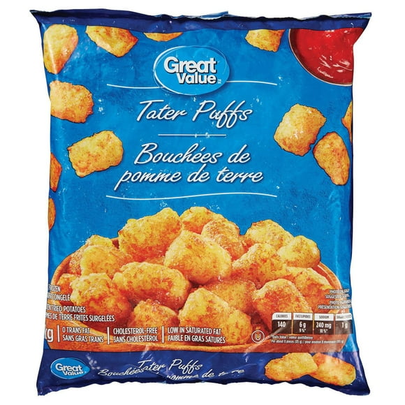 Great Value Tater Puffs, 1 kg