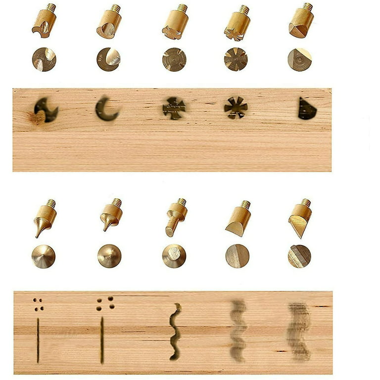  Wood Burning Tips Set with Carving Pen, 27pcs Wood Burning Tool  Carving Iron Tip for Wood Pyrography Carving Embossing Soldering DIY  Crafts, Brass Wood Burning Tip Sets Only Screw in