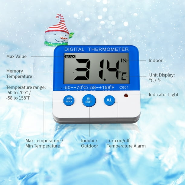 Thermomètre extérieur/réfrigérateur/congélateur