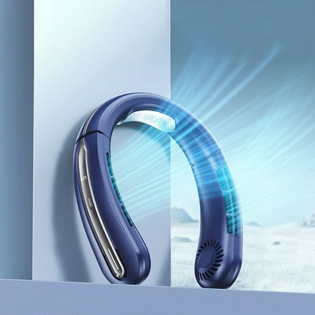 

Kafsov New Hanging Fan Portable Charging Portable Small USB Silent Hanging Neck Learless Outdoor Fan Long Battery Life Energy-Saving and Eco-Friendly Safe and Reliable for Cool Summer Days Blue