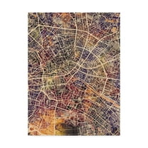 Trademark Fine Art 'Berlin Germany City Map II' Canvas Art by Michael Tompsett