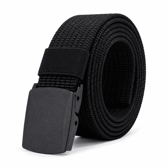 Men's Breathable Work Belt with Automatic Plastic Buckle - No Holes, Cut-to-Fit, 130cm Length, Lightweight & Quick-Dry Outdoor Belt, Perfect Gift for Men