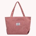 thumbnail image 3 of Bolsos Casuales Mujer Bolso Mano Pana Bolso Compras (rosa), 3 of 9