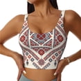 thumbnail image 1 of Balery Fashion Tatreez2 Sujetadores deportivos con espalda cruzada para mujer, acolchados, sin costuras, de alto impacto, ideales para yoga, gimnasio, entrenamiento y fitness.-Medium, 1 of 8