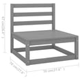 thumbnail image 4 of vidaXL 12 Piece Garden Lounge Set Grey Solid Pinewood, 4 of 5
