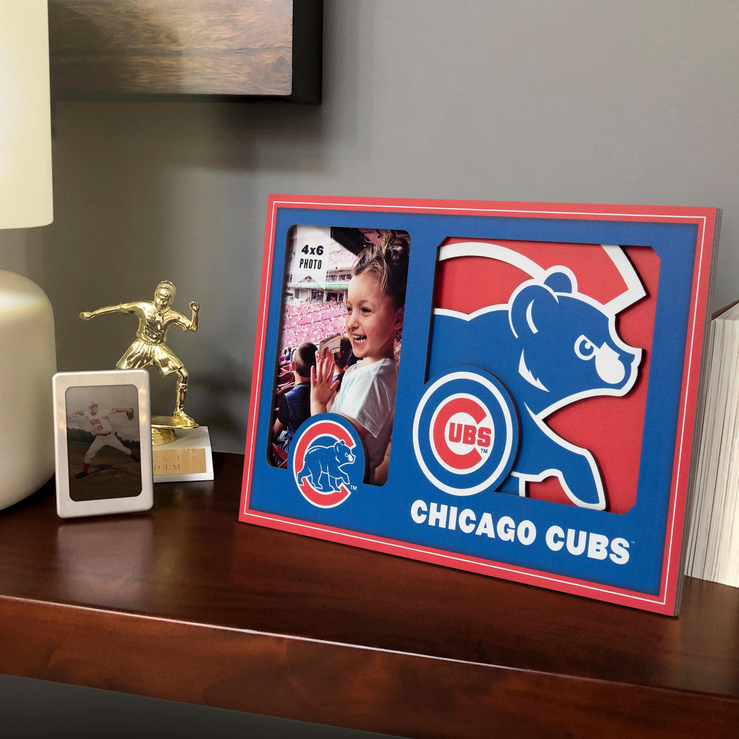 Chicago Cubs 3D Logo Picture Frame