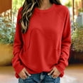 thumbnail image 6 of Womens Oversized Sweatshirts Pullover Round-Neck Casual Fall Clothes Casual Sweaters Tops Fleece Workout Winter Clothes, 6 of 6