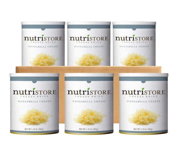 Nutristore Freeze Dried Mozzarella Cheese 10 can 6count
