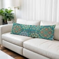 thumbnail image 2 of Green Boho Body Pillow Covers, Shabby Vintage Ethnic Abstract Floral Art Soft Throw Pillow Cases with Invisible Zipper, Decorative Pillowcase Pillows Protectors for Sofa Bed Couchair 20"x54", 2 of 9