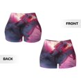 thumbnail image 6 of Yiaed Astronaut Riding Fiery Horse Print Women's Athletic Shorts Running Shorts Sporty Short High Waisted Elastic Workout Shorts for Yoga Gym Running & Sports -Medium, 6 of 8