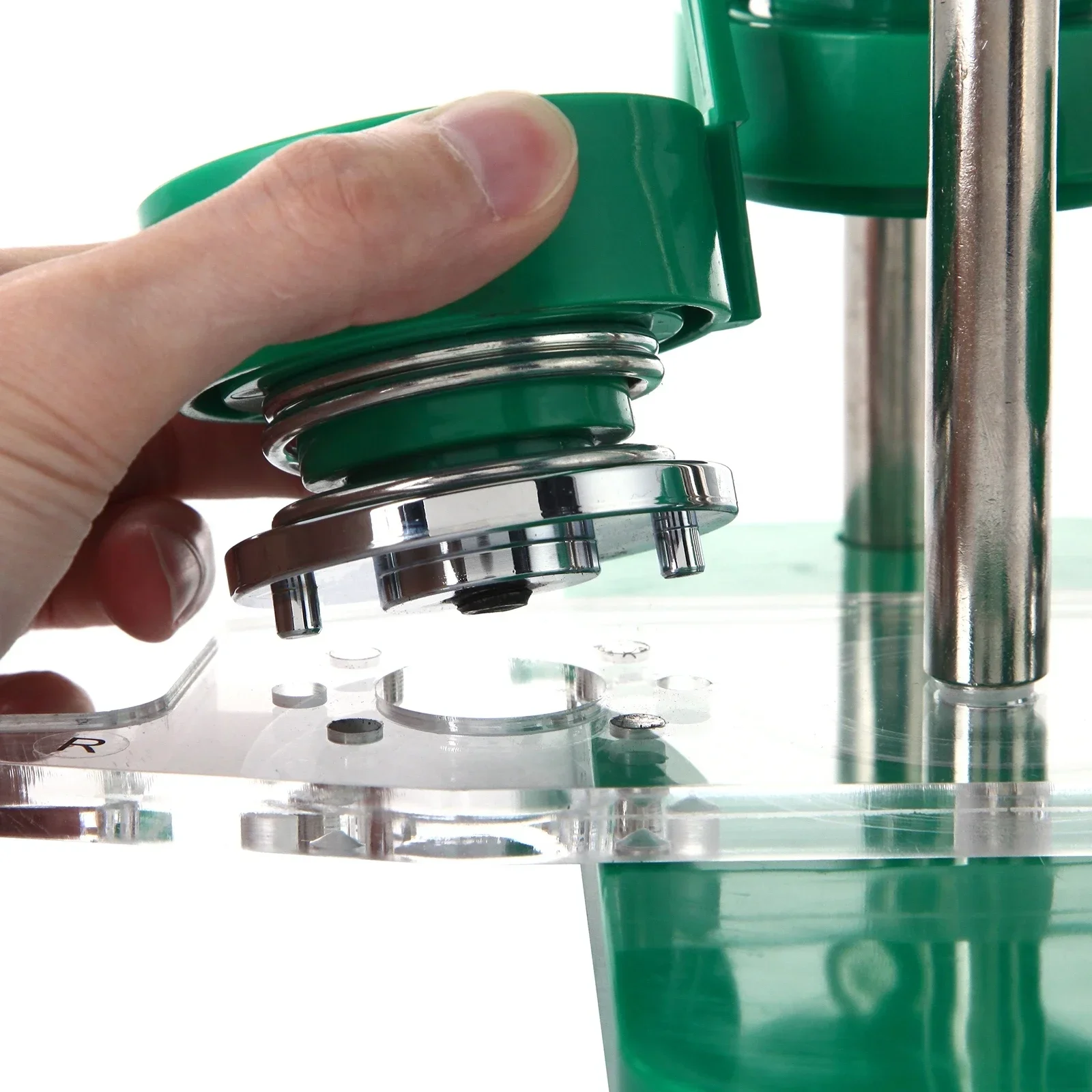 32mm Upgraded Button Maker Machine with Absorbable Mold Round Pin Maker Kit & 100PCS Button ,Beginner-Friendly