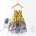 thumbnail image 2 of Girls Dresses Floral Bohemian Flowers Sleeveless Beach Straps Princess Clothes Toddler Girls ,Size 2 Years-3 Years, 2 of 3