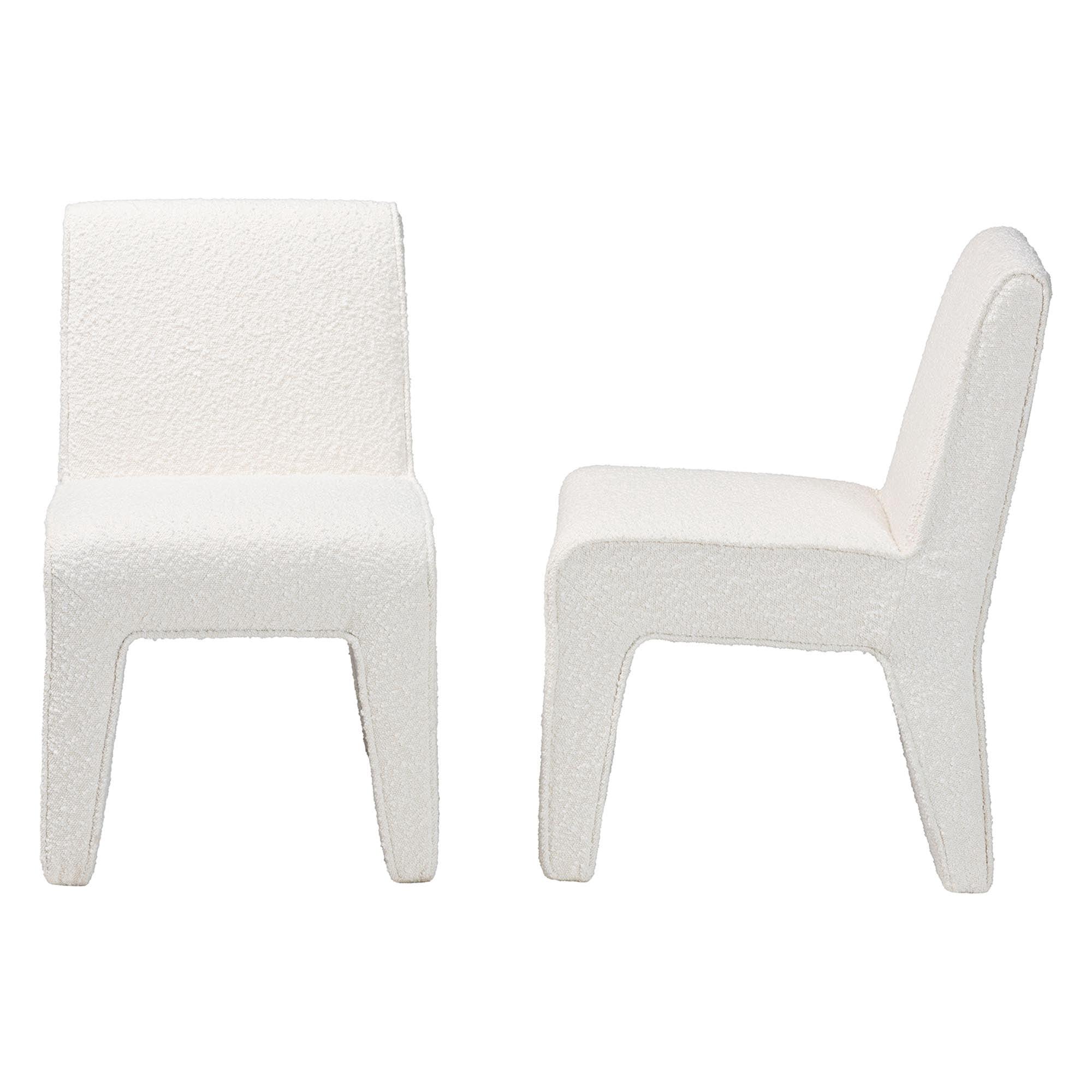 Baxton Studio Helios Modern Dining Chair, Set of 2, 17"H, Cream