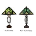thumbnail image 5 of CHLOE Lighting Retro-Style Stained Glass 2-Light Table Lamp 18" Shade, 5 of 7