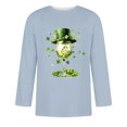 thumbnail image 4 of Wancir Chemises pour Hommes en Liquidation Imprimé de la Saint-Patrick Col Rond Mode Décontractée Manches Courtes Trois-Quarts, 4 of 4
