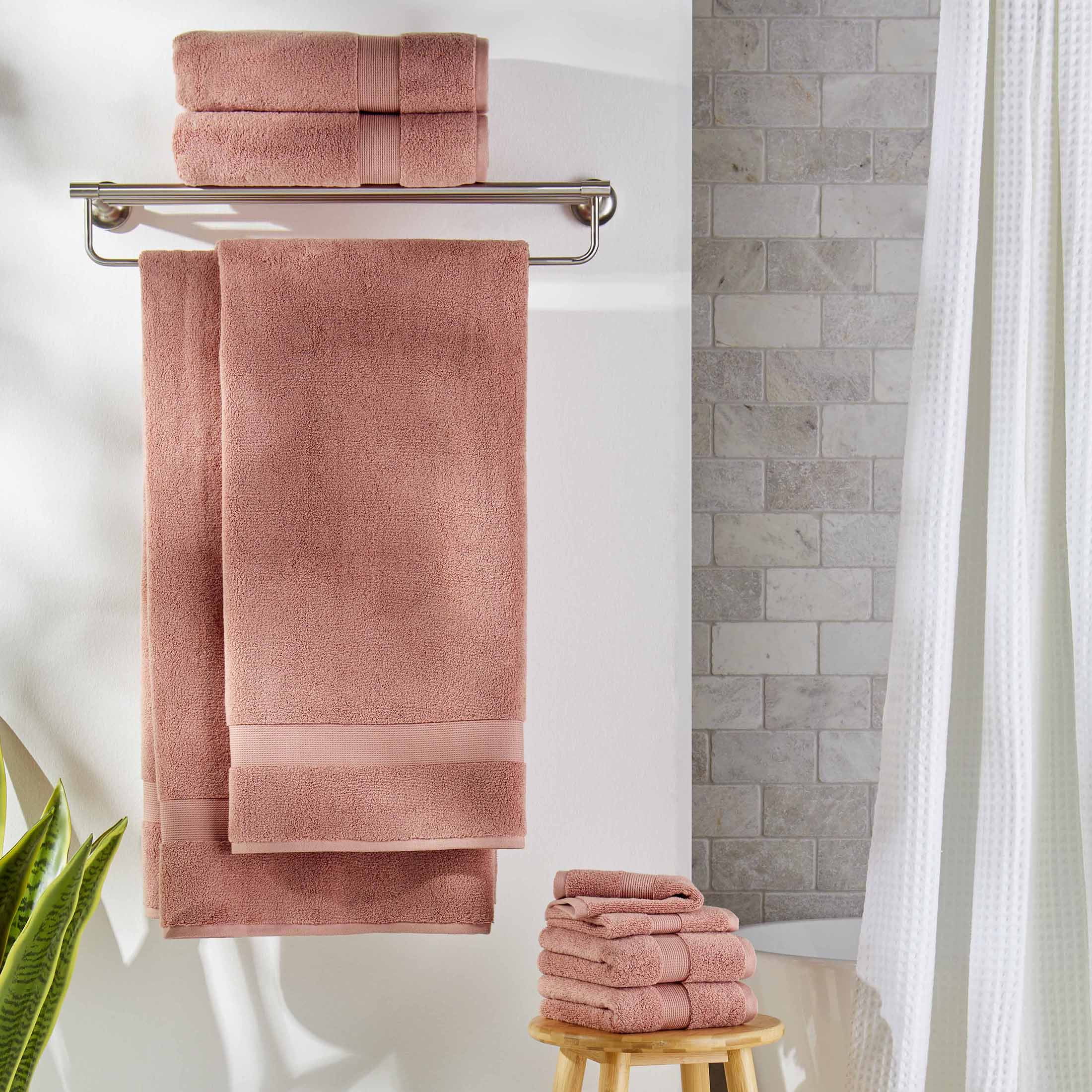Better Homes & Gardens Signature Soft Solid Cotton Bath Towel, Old Rose