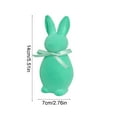 thumbnail image 3 of Beautynvta Easter Bunny Ornaments, Cute Foam Flocked Bunny Ornaments with Bow, Funny Easter Rabbit Figurine for Holiday Gift, Green, 3 of 6