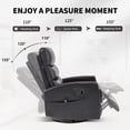 thumbnail image 2 of CQSXDA Cozy Heat Massage Manual Recliner Chair with Rocker and Swivel in Elegant Fabric Ideal for Your Living Room Comfort, 2 of 12