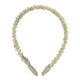 thumbnail image 2 of Lilli Skinny Ruched Satin Headband - Hazel, 2 of 9
