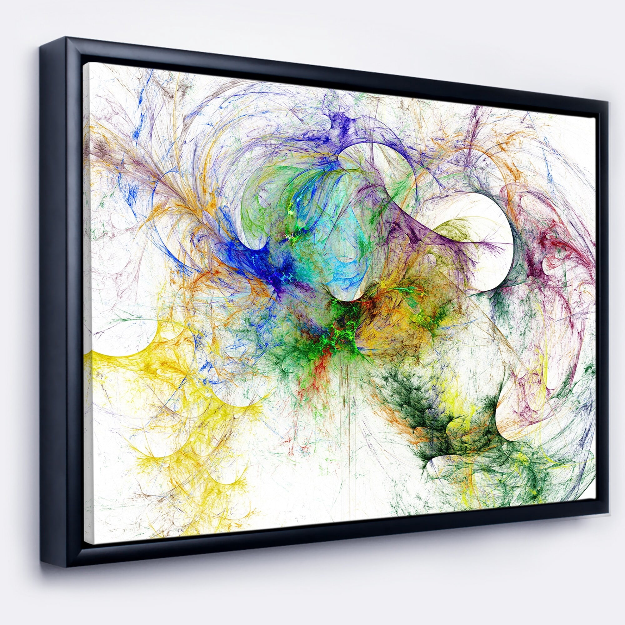 Designart ' Wings of Angels Purple ' Abstract Framed Canvas art print
