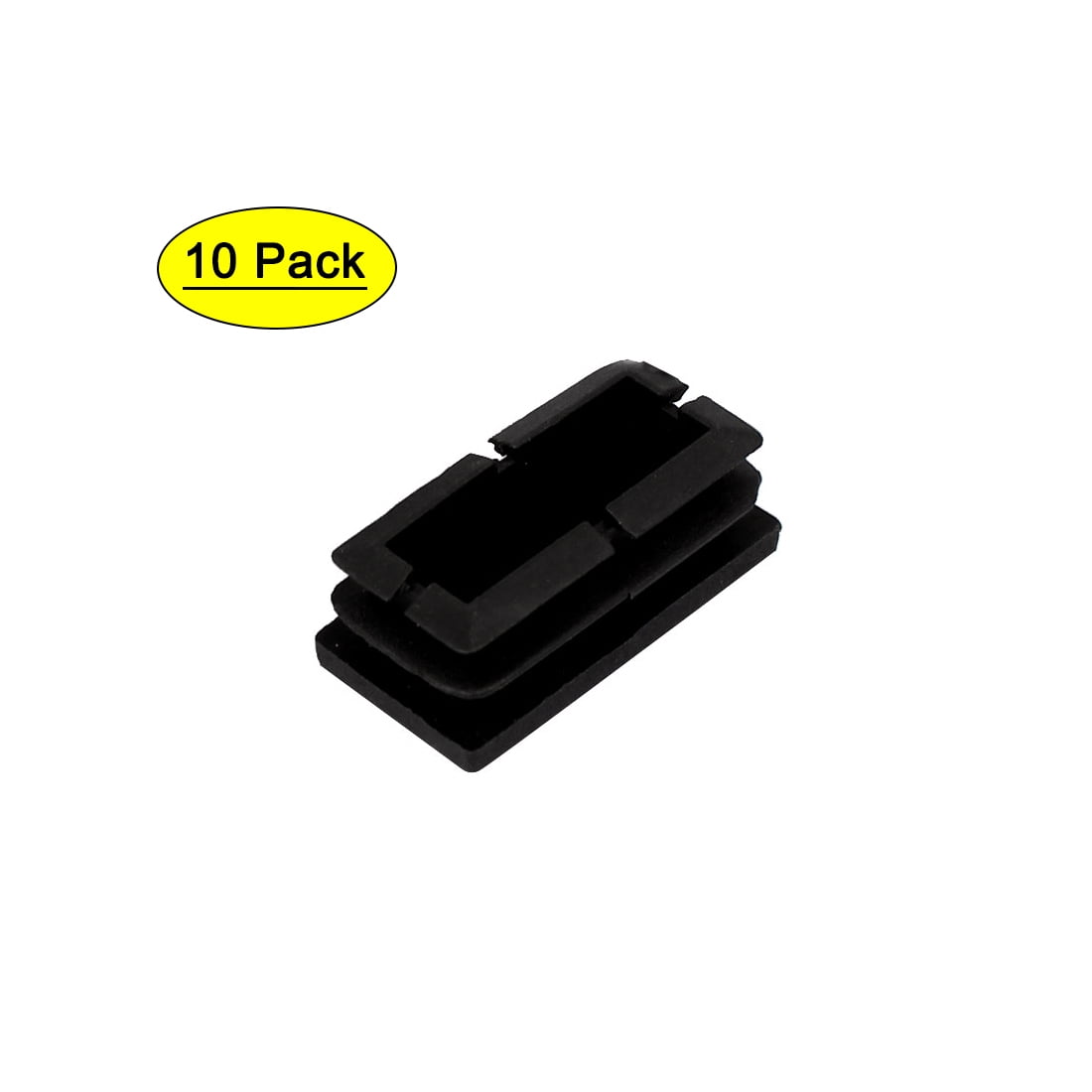 Table Legs Plastic Blanking End Cap Rectangle Tube Insert Plug 20mmx40mm 10pcs