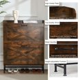 thumbnail image 5 of Chilihom Narrow Shoe Cabinet Storage for Entryway, Shoe Organizer with 2 Flip Drawers, Hidden Shoe Storage Slim Storage Cabinet with Metal Legs, Farmhouse Free Standing Shoe Rack Cabinet, Rural Brown, 5 of 7