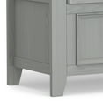 thumbnail image 6 of Amherst 48 inch Wide Solid Wood Transitional Entryway Bench in Fog Grey, 6 of 15