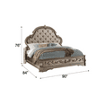 thumbnail image 4 of ACME Northville Bed in Antique Silver Finish, Multiple Sizes, 4 of 6
