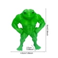 thumbnail image 6 of tasrioml 1/2/3/4/5Pcs 3D Printed Muscle Frog Statue PLA Green Frog Figurine Home Office Desktop Decoration Ornament Fitness Enthusiasts Gift, 6 of 8