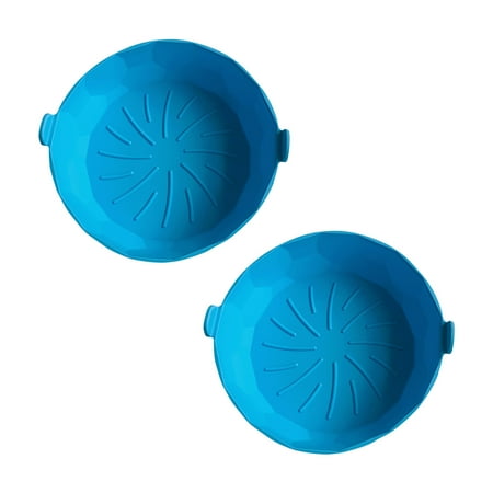 

SuoKom 2 Pcs Air Fryer Silicone Pot Air Fryer Accessories Air Fryer Silicone Liners Basket Kitchen Reusable Air Fryers Oven Accessories Round Silicone Liners