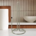 thumbnail image 4 of Stainless Steel Wire paper towel Holder-Easy One-Handed Tear Kitchen Dispenser with Weighted Base for Standard Paper Towel Rolls, Silver finish, 4 of 4