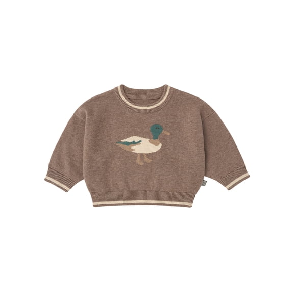 Modern Moments by Gerber Baby Boy Jaquard Sweater with Tipping Detail, Sizes 0/3 Months - 24 Months