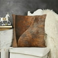 thumbnail image 2 of YINGXI  Throw Pillow Covers Case Brown Copper Old Rusty Metal High Resolution Orange Rustic Decorative Pillowcase Cushion Cover for Sofa Bedroom Car 24x24in, 2 of 5