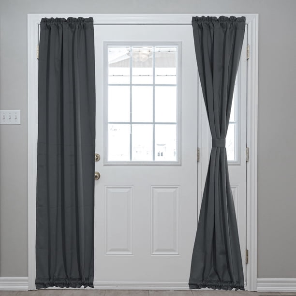 Cortinas de Puerta Opacas, Cortina de Ventana de Puerta Lateral Francesa para Privacidad, 25" x 72", 1 Panel