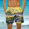 thumbnail image 1 of Pantalones cortos de playa holgados de verano para hombre, con bolsillos, para nadar., 1 of 6