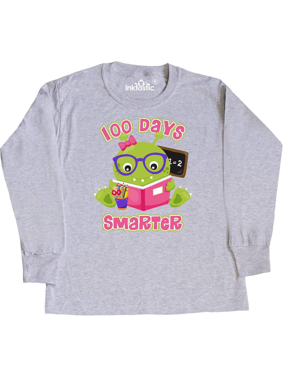 inktastic 100 Days Smarter with Arrow Toddler Long Sleeve T-Shirt