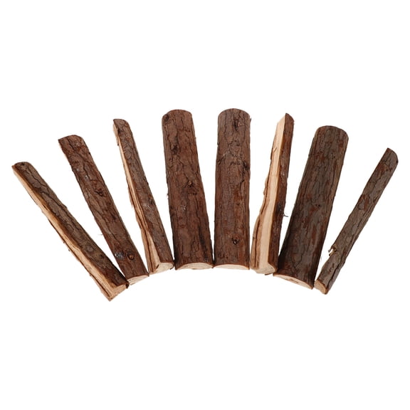 SEWOART 8Pcs Natural Dried Wood Logs for Fire Pits Rustic Fireplace Logs for Garden and Home Decor