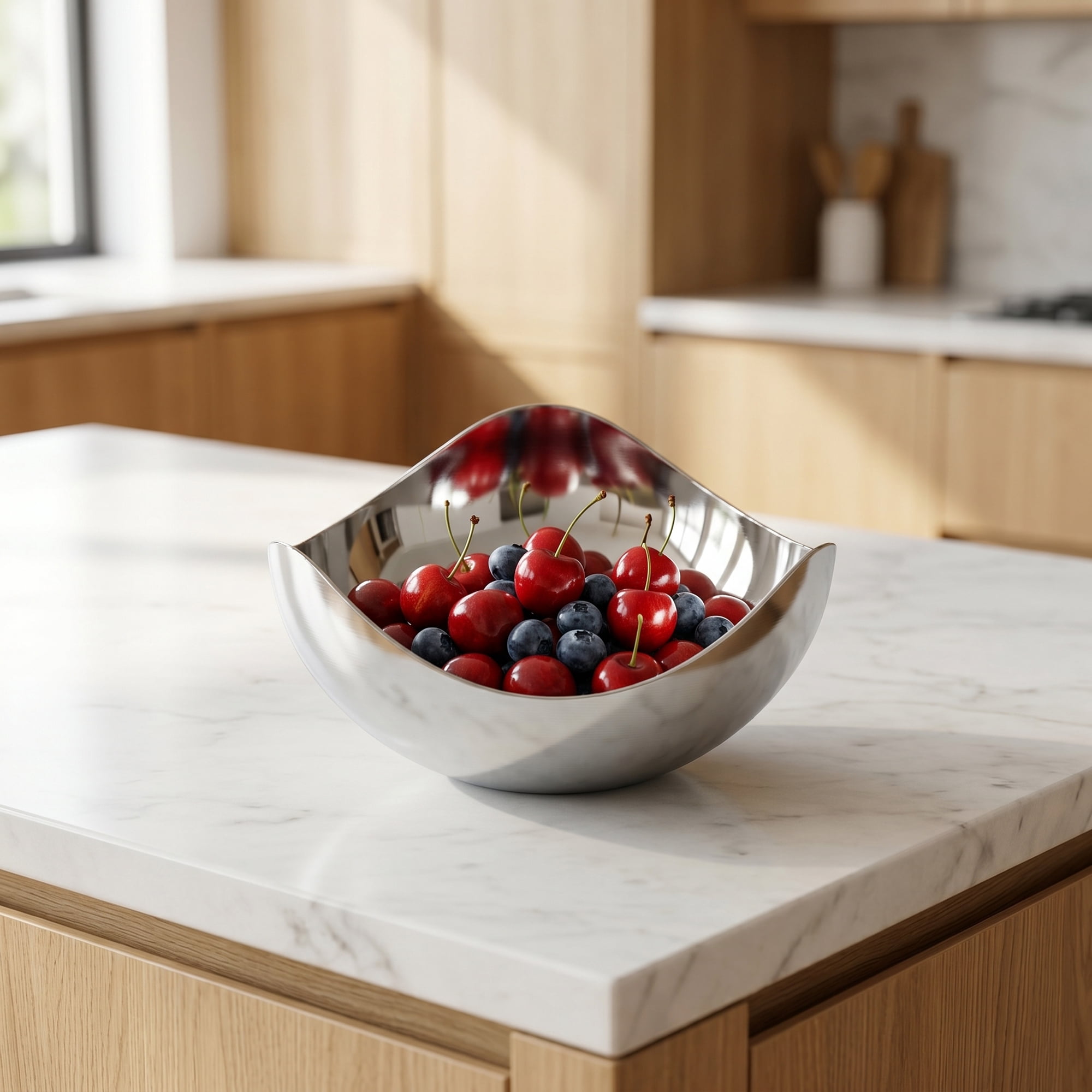 Unique Bargains Handmade Irregular Bowl Jewelry Dish Solid Silver 3.9" x 3.9" x 1.6"