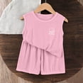 thumbnail image 2 of ATOGUTA Boys Summer Outfits Sleeveless Tank Tops and Workout Shorts Set 2 Piece Clothing Set Size 0-15, Pink, 2 of 7