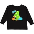 thumbnail image 3 of Inktastic Dinosaur Party-fourth Birthday Boys or Girls Long Sleeve Toddler T-Shirt, 3 of 5