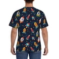 thumbnail image 3 of Qekee Spaceships and Stars Classic Fit T-Shirt Men's Shirt Men's Tight Short Sleeves for Exercise, Running, Mountaineering - Spaceships and Stars, 3 of 9