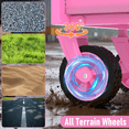 thumbnail image 5 of Yacona Wagons Carts Foldable, 350 lb Capacity Folding Wagon Cart with Wheels for Camping, Garden, Shopping, Pink, 5 of 10