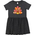 thumbnail image 3 of Inktastic Thanksgiving Cute Football Turkey Girls Toddler Dress, 3 of 5
