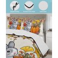 thumbnail image 4 of Quilts Twin Size, Rabbit Thanksgiving Soft Comforter Bedding Set for Bed, Fall Pumpkins Leaves Rustic Lightweight Quilted Bedspread with Pillow Cover(2 Pieces) for All Season, 68x86 Inch, 4 of 7
