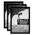 thumbnail image 1 of Marco para póster KTKDE de 18 x 22 (paquete de 3), marco para fotos de madera negra, rompecabezas, pósteres, fotos o ilustraciones, marco para colgar en la pared vertical y horizontal., 1 of 1