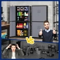 thumbnail image 7 of AUHUP 4 Doors Garage Storage Cabinets with 3 Adjustable Shelves, 71"H Locking Steel Storage Cabinet for Home Office, Garage,Warehouse,Workshop (Black Gray), 7 of 7
