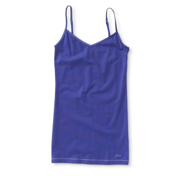 Aeropostale - Camiseta sin mangas para mujer, color morado, grande Aeropostale Cami