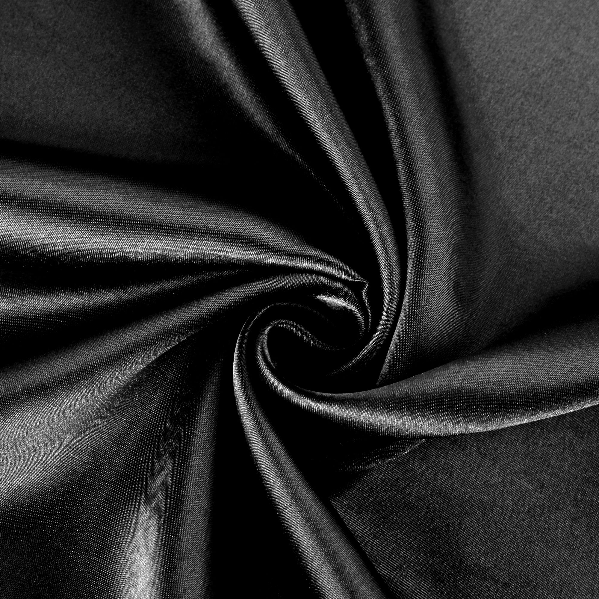 Unique Bargains 1 PC Satin Envelope Closure Body Pillowcases Black 20"x54"